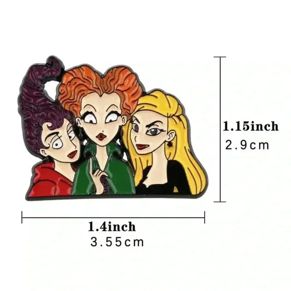 Hocus pocus hat scar/  pins ( I smell children) - Picture 3 of 4